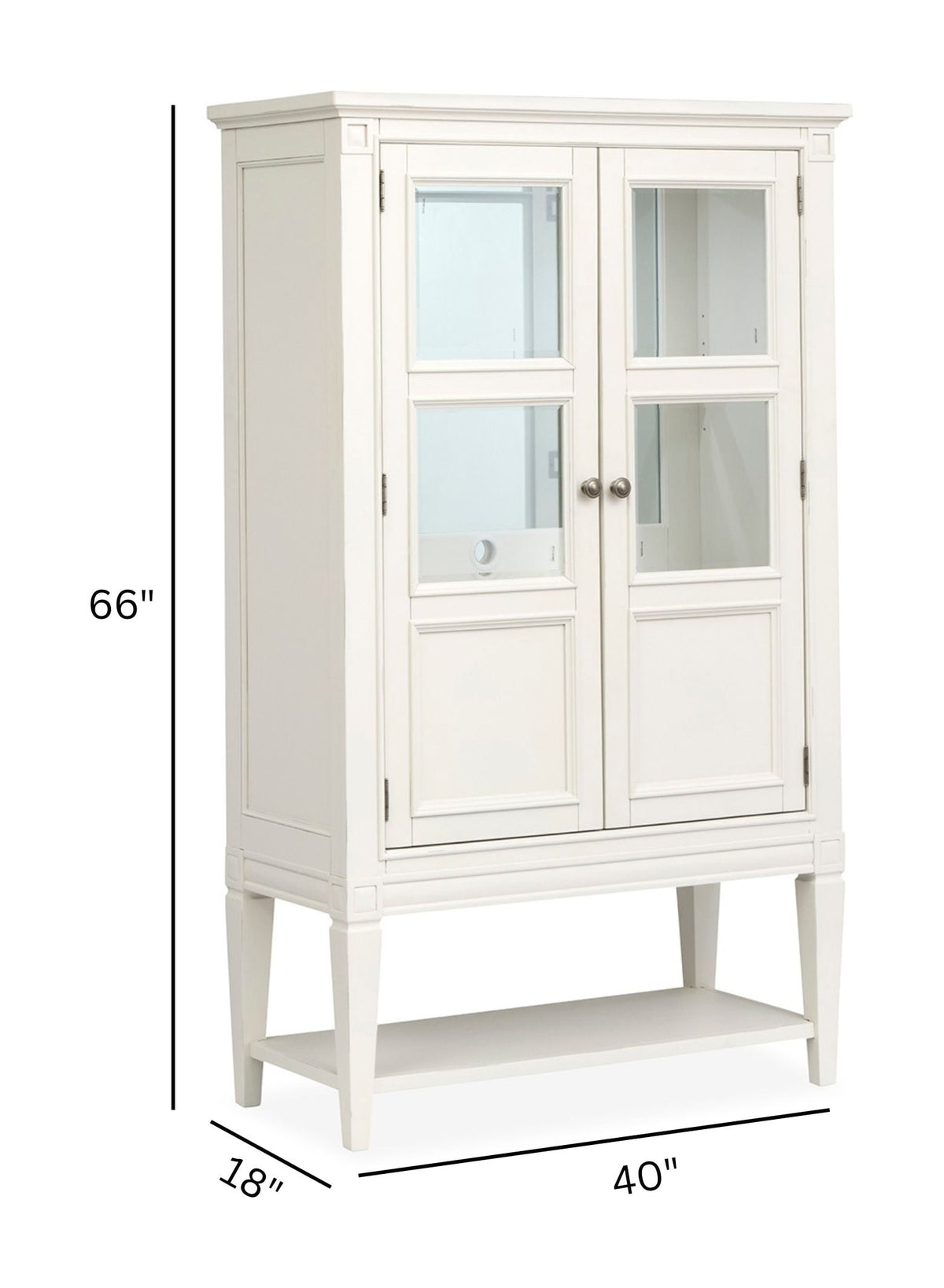 Magnussen Home Willowbrook Egg Shell White Extendable Rectangular Dining Table With 4 Upholstered Side Chairs Upholstered Bench Buffet And Display Cabinet