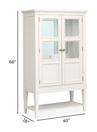 Magnussen Home Willowbrook Egg Shell White Extendable Rectangular Dining Table With 4 Upholstered Side Chairs Upholstered Bench Buffet And Display Cabinet