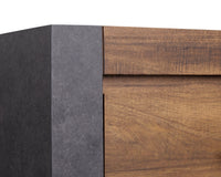 Magnussen Home Jensen Tavern Brown King Panel Bed 2 Nightstands Double Drawer Dresser With Landscape Mirror And Drawer Chest