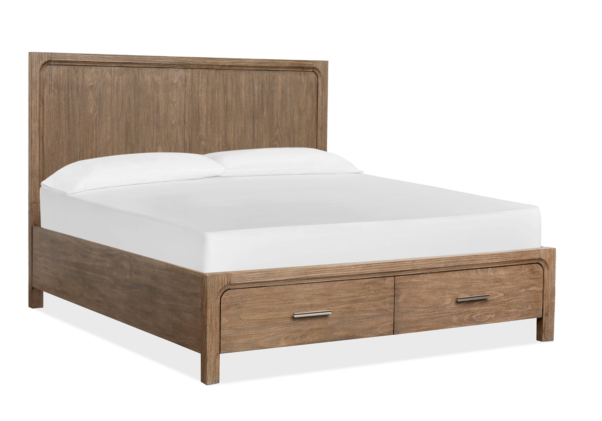Magnussen Home Westbourne Dark Umber Queen Panel Storage Footboard
