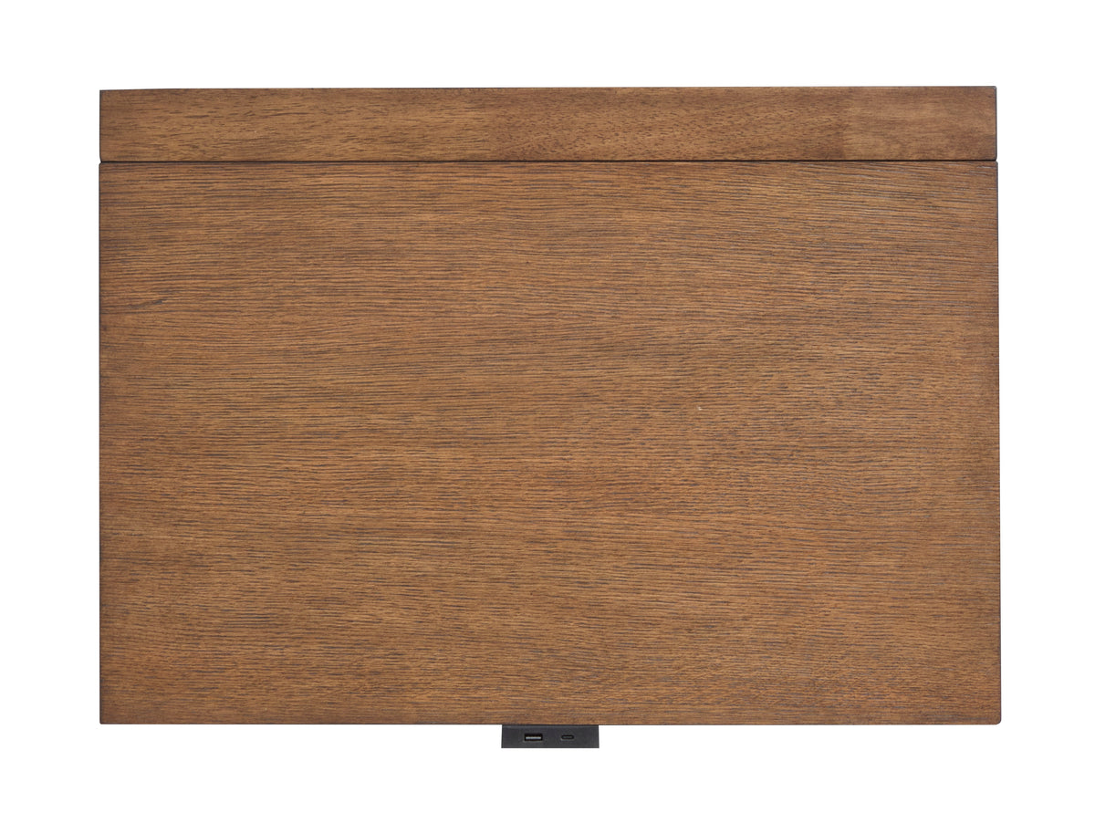 Magnussen Home Callisto Bourbon Brown Queen Upholstered Panel Bed With 2 Nightstands
