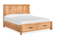 Magnussen Home Laramie Honey Wheat King Panel Storage Bed