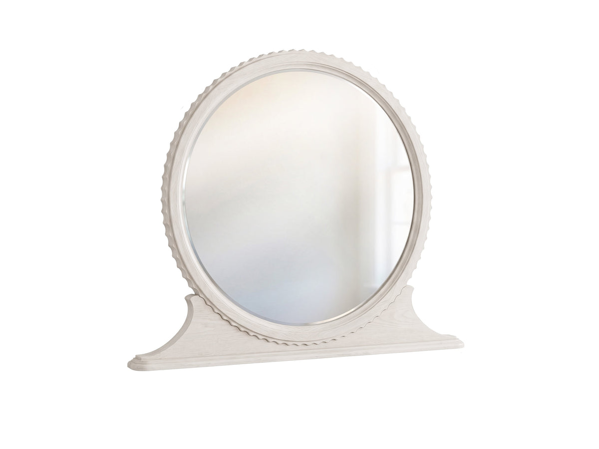 Pulaski Vivienne Whisper White Round Mirror