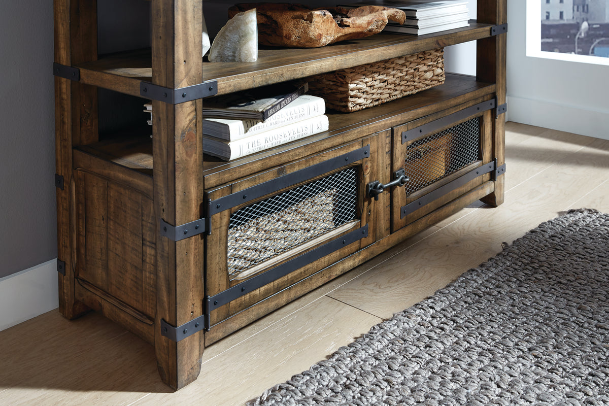 Magnussen Home Chesterfield Farmhouse Timber Rectangular Sofa Table