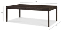 Pulaski Modern Mosaic Brown Leg Dining Table With 6 Arm Chairs And Sideboard