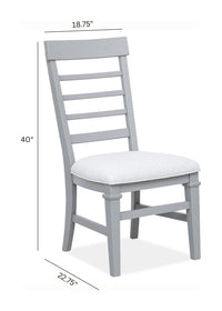 Magnussen Home Charleston Harbor Gray Grey Extendable Rectangular Dining Table With 6 Side Chairs And Server