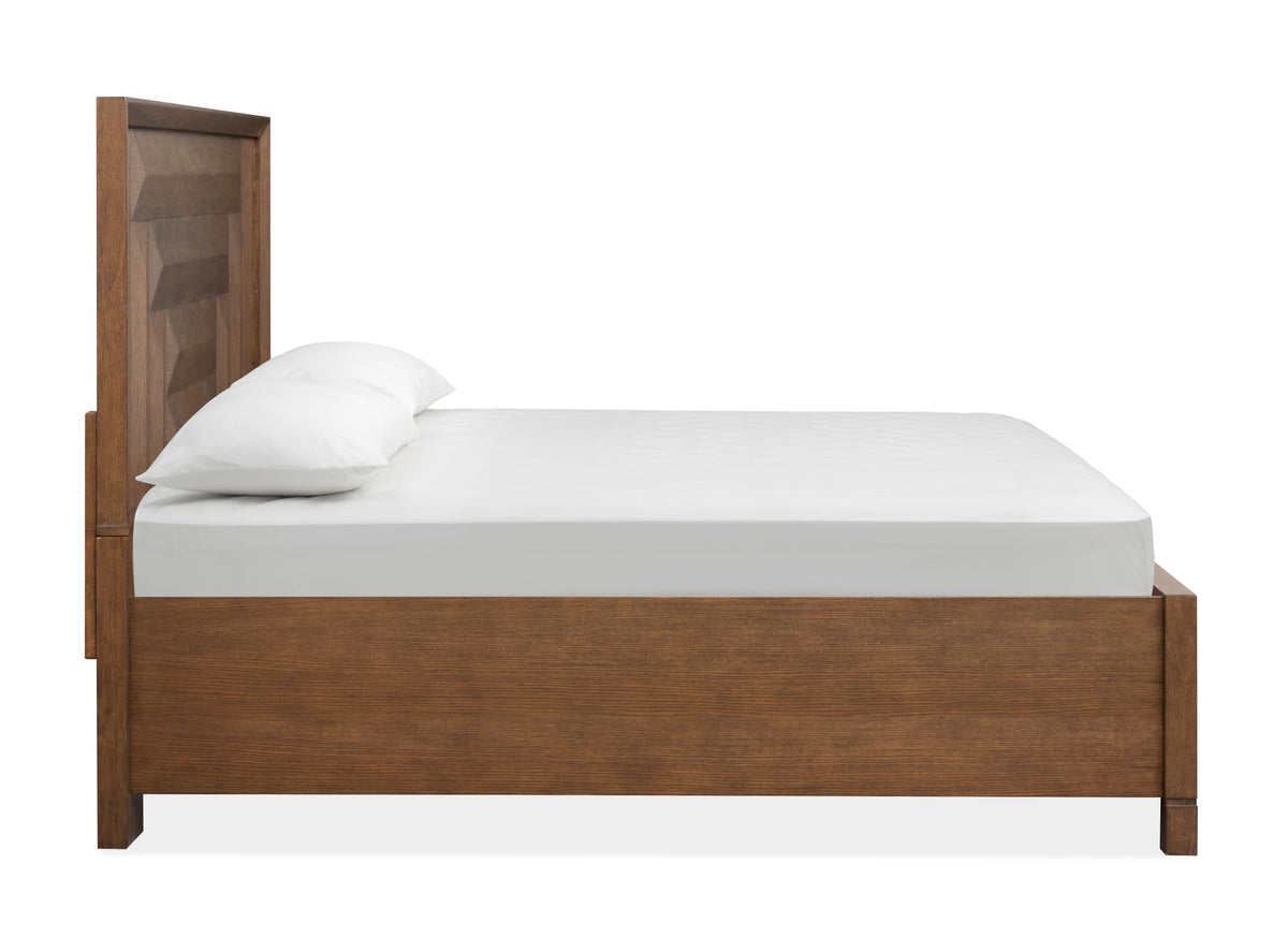 Magnussen Home Callisto Bourbon Brown King Panel Storage Bed With 2 Nightstands