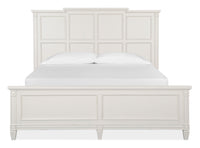 Magnussen Home Willowbrook Egg Shell White California King Panel Bed With 2 Nightstands