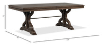 Magnussen Home Jubilee Brown Extendable Trestle Dining Table With 6 Arm Chairs