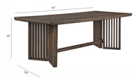 Magnussen Home Kavanaugh Weathered Kona Brown Trestle Dining Table