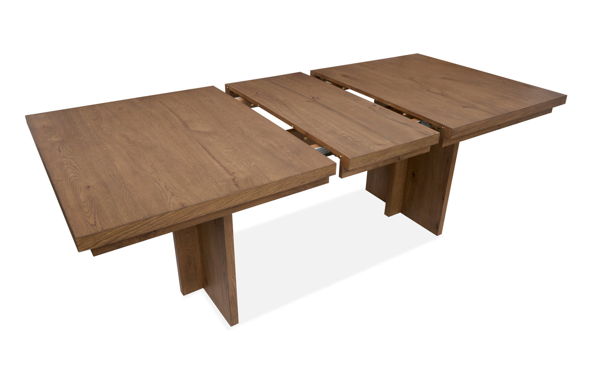 Magnussen Home Marcel Harvest Brown Extendable Trestle Dining Table With 8 Side Chairs