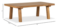 Magnussen Home Lindon Belgian Wheat Rectangular Cocktail Table With 2 Pedestal Accent End Table And Sofa Table