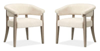 Magnussen Home Braelyn Dorian Grey Extendable Trestle Dining Table With 2 Side Chairs 2 Host Chairs And Server