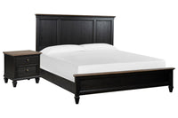 Magnussen Home Surrey Brown King Panel Bed With Nightstand