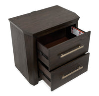 Magnussen Home Tauren Coffee Bean King Panel Bed With Nightstand