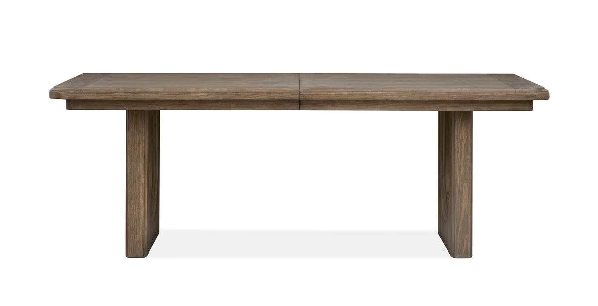 Magnussen Home Westbourne Dark Umber Extendable Trestle Dining Table With 2 Side Chairs And Bench