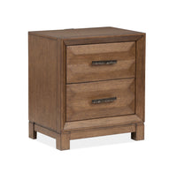 Magnussen Home Callisto Bourbon Brown King Panel Storage Bed With 2 Nightstands