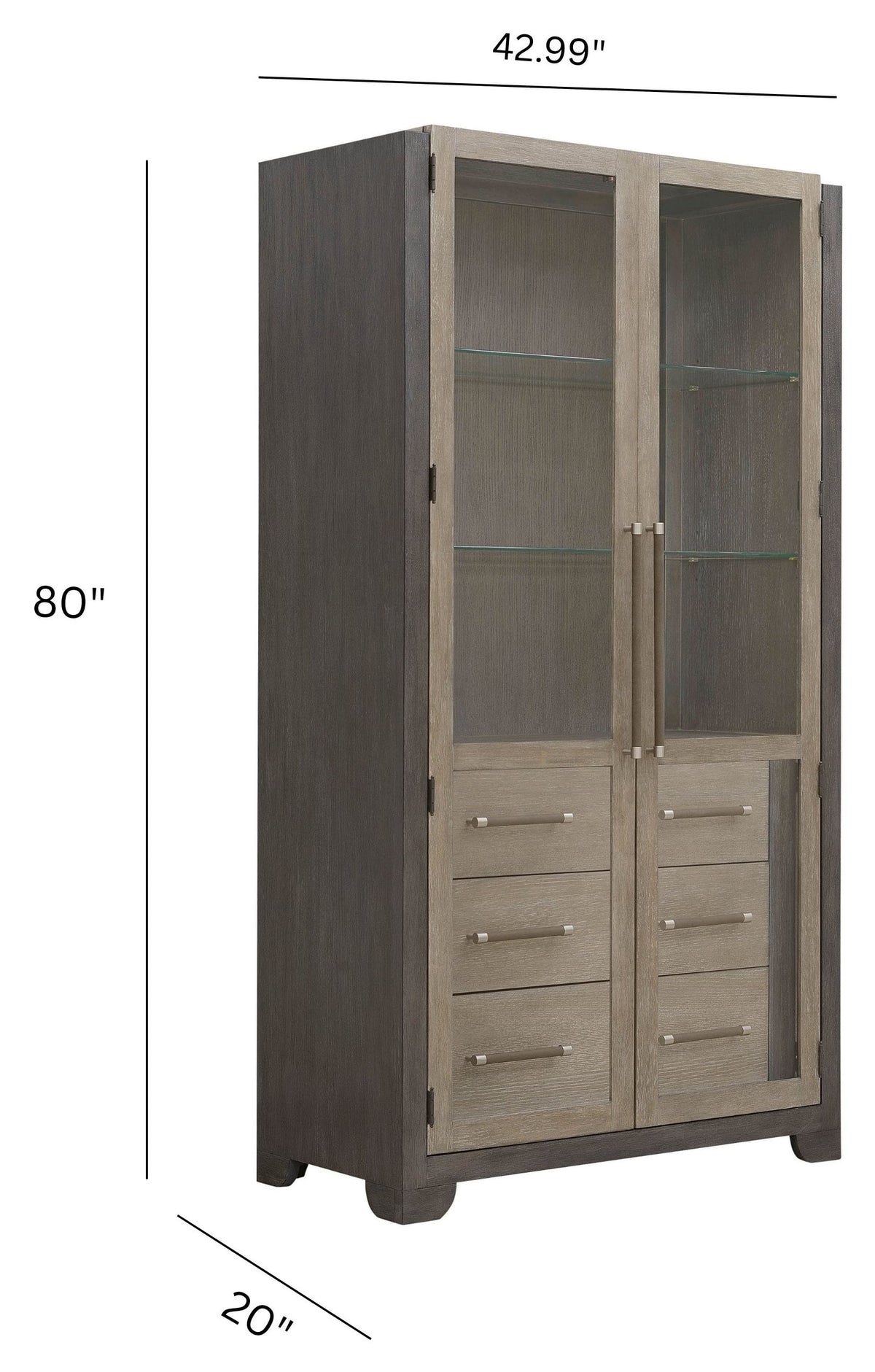 Pulaski Anderson Park Moose Trail And Frontier Brown China Cabinet