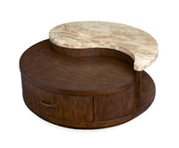 Magnussen Home Mcpherson Burnt Umber Round Cocktail Table With Casters
