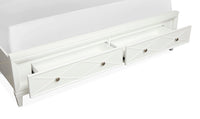 Magnussen Home Springhouse Whisper White King Upholstered Panel Storage Bed