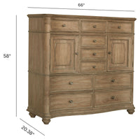 Pulaski Weston Hills Flax Seed 10 Drawer Master Chest