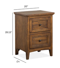 Magnussen Home Bay Creek Toasted Nutmeg King Panel Storage Bed 2 Small Nightstands Drawer Dresser With Landscape Mirror And Door Chest