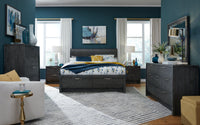 Magnussen Home Kinsley Black Heron King Panel Storage Bed