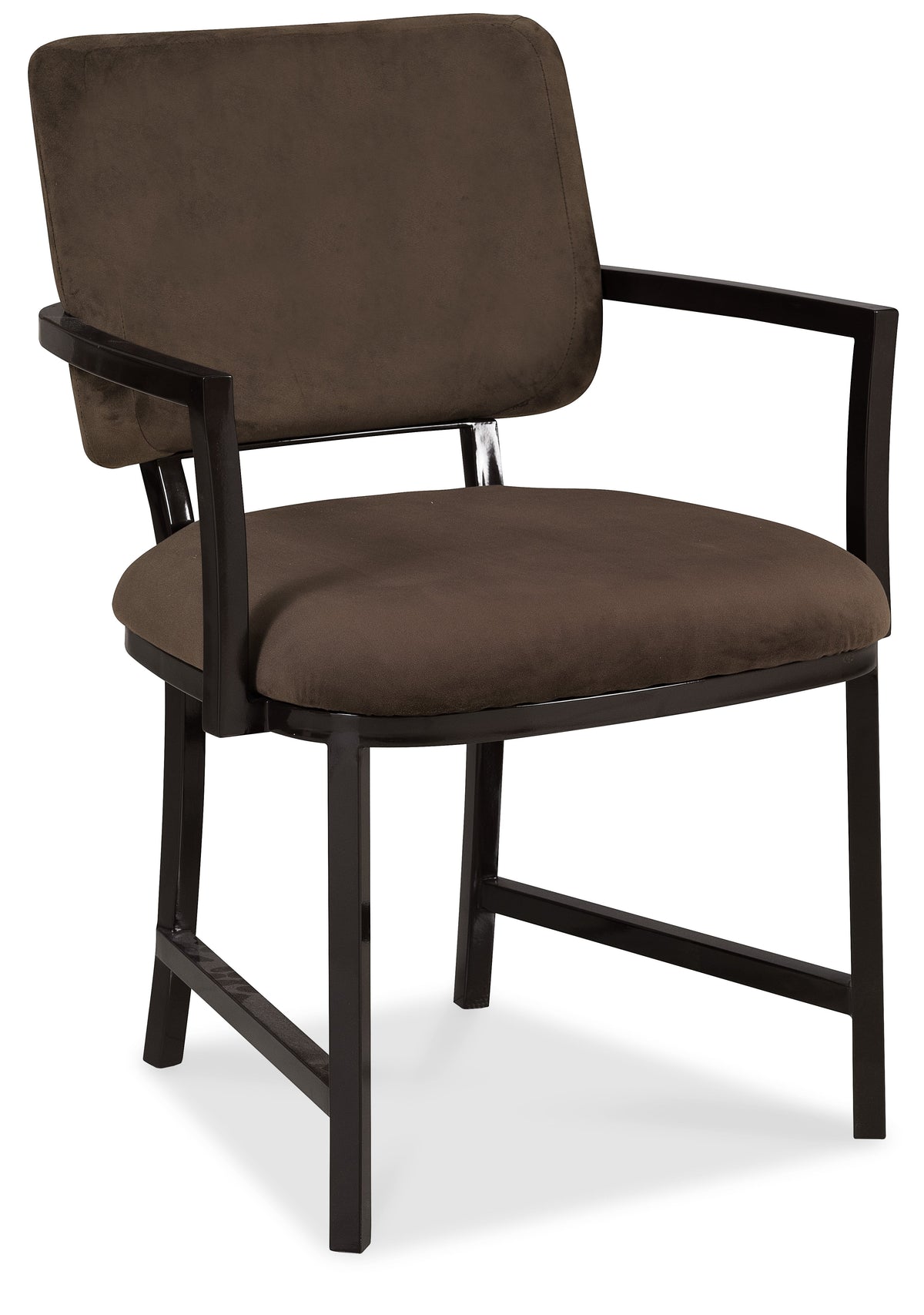 Pulaski Modern Mosaic Brown Leg Dining Table With 6 Arm Chairs And Sideboard