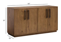 Magnussen Home Marcel Harvest Brown Extendable Trestle Dining Table With 2 Benches And Buffet