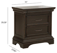 Pulaski Caldwell Smoked Molasses Queen Storage Bed With Nightstand