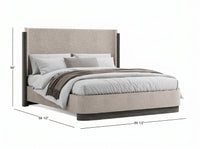 Magnussen Home Keaton Black Queen Upholstered Panel Bed With Nightstand