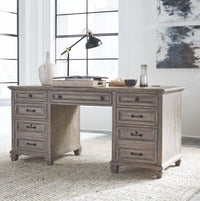 Magnussen Home Lancaster Dovetail Grey Executive Desk