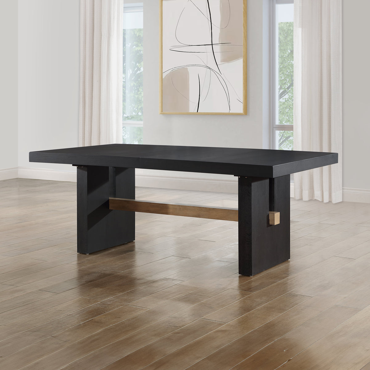 Aubrey Black 7pc Dining Set