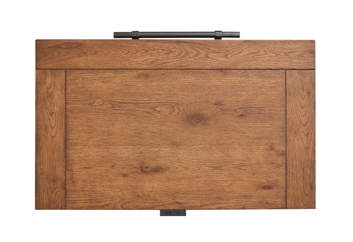 Magnussen Home Conway Honey Wheat King Panel Bed With Nightstand