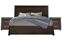 Magnussen Home Tauren Coffee Bean King Panel Bed With 2 Nightstands