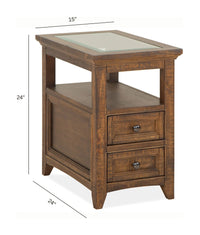 Magnussen Home Bay Creek Toasted Nutmeg Rectangular Cocktail Table With 2 Chairside End Table And Sofa Table