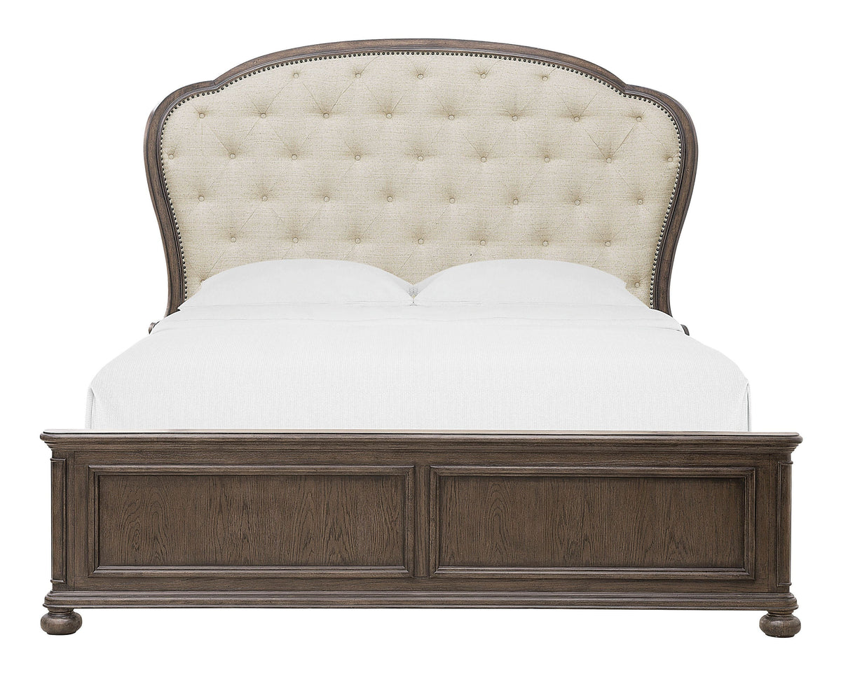 Pulaski Saddle Creek Timber Brown California King Upholstered Bed