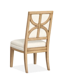 Magnussen Home Coventry Honey Maple Extendable Trestle Dining Table With 6 Upholstered Side Chairs