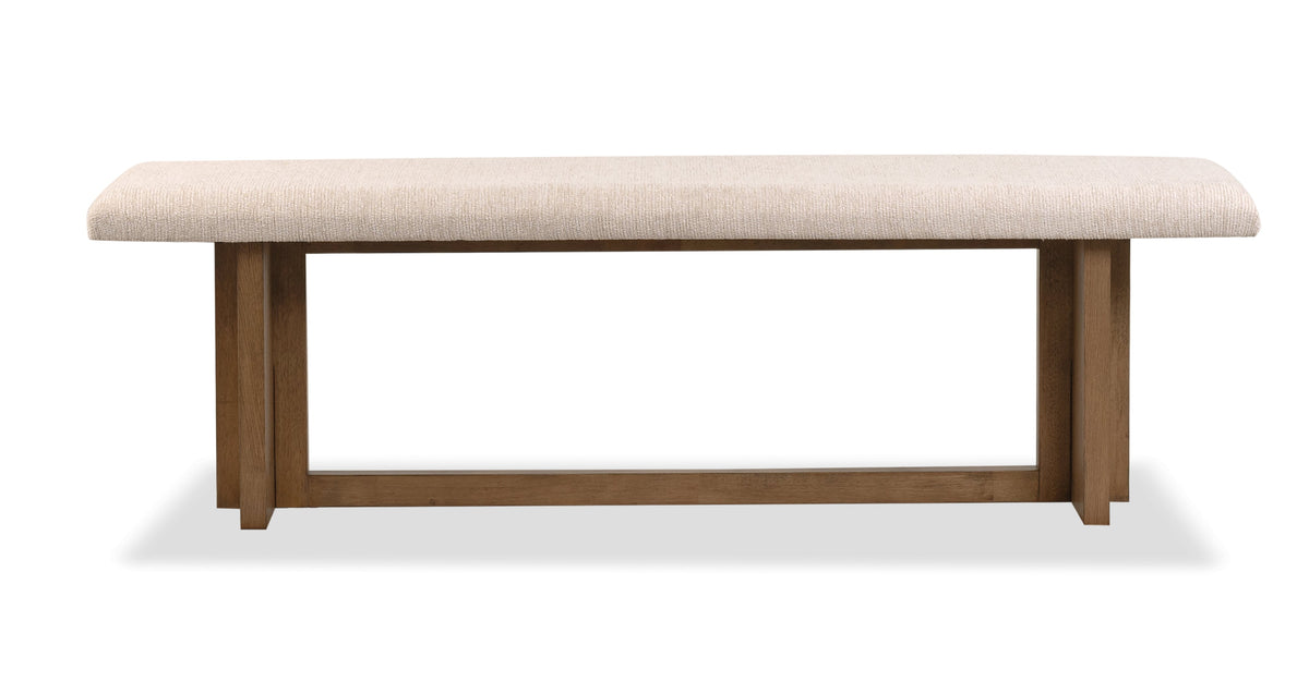 Magnussen Home Marcel Harvest Brown Extendable Trestle Dining Table With 2 Benches And Buffet