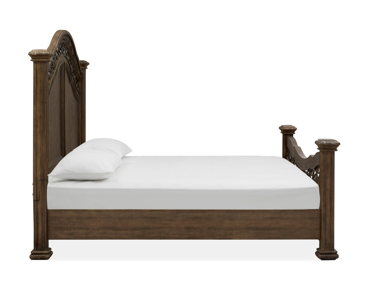 Magnussen Home Durango Willadeene Brown California King Panel Bed With 2 Nightstands