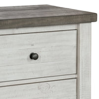 Samuel Lawrence Valley Ridge Distressed White 2 Drawer Nightstand