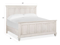 Magnussen Home Newport Alabaster King Panel Bed With Nightstand