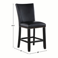 Camila 5PC Rectangle Counter Set Black Chair