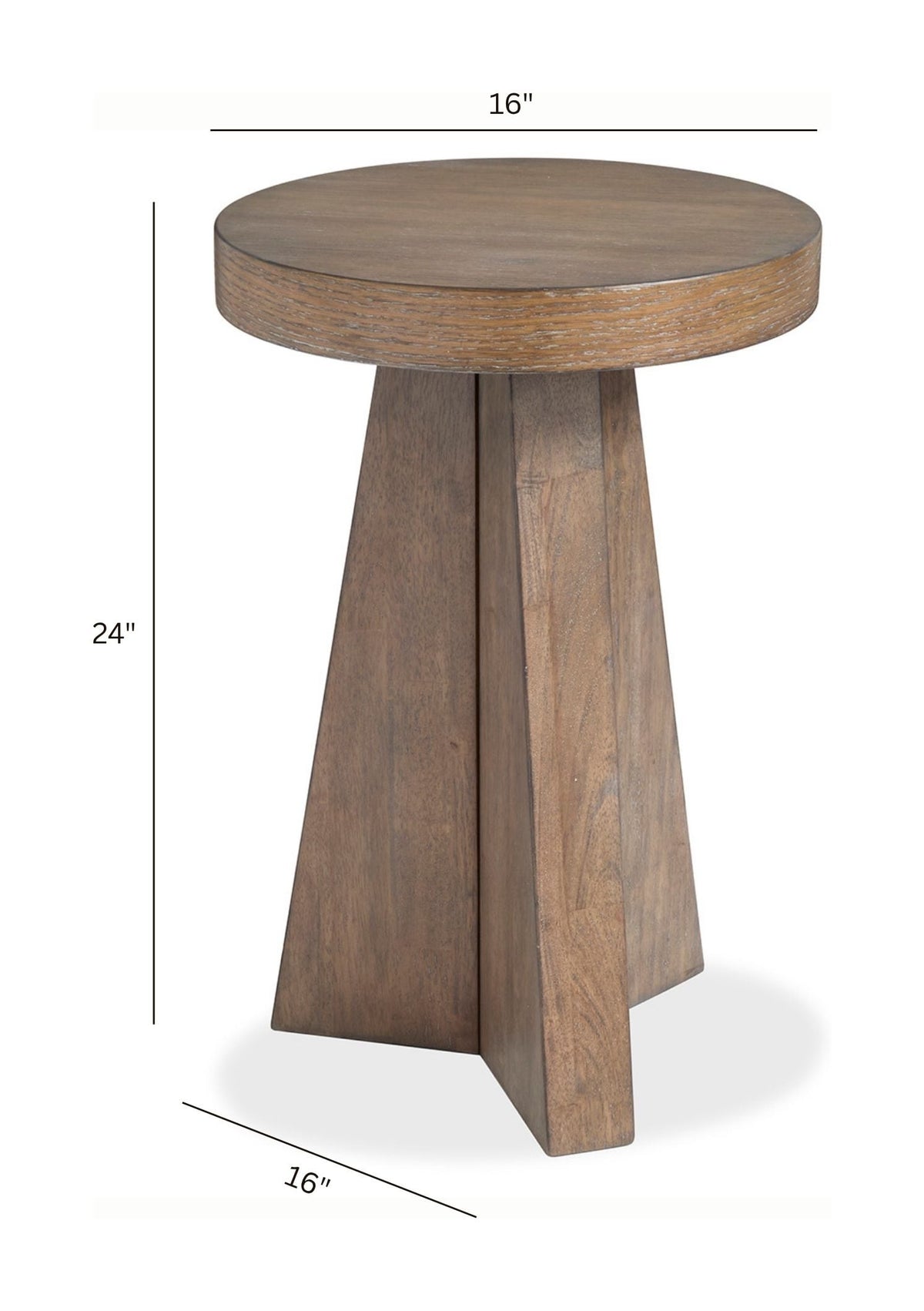 Magnussen Home Lansbury Antique Wheat Round Accent End Table