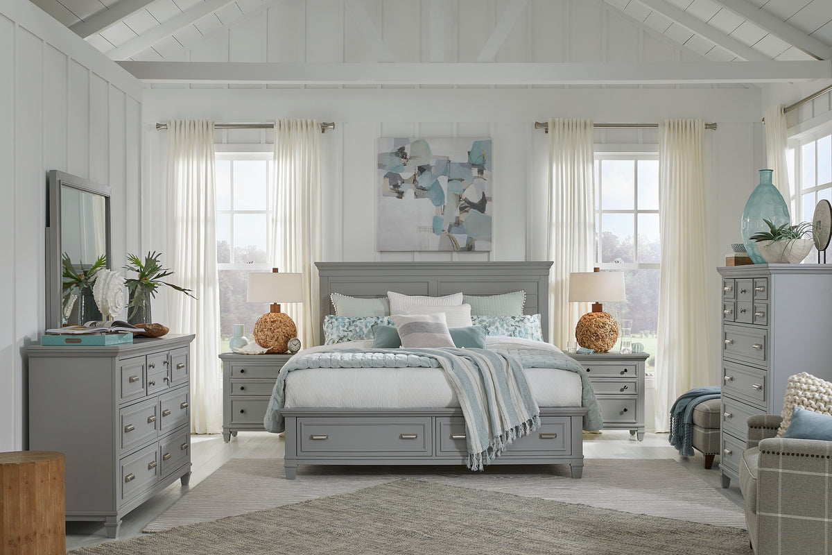 Magnussen Home Charleston Harbor Gray Grey Landscape Mirror