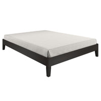 Nix Solid Wood Queen Platform Bed, Black