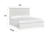 Magnussen Home Charleston White Dove King White Panel Bed
