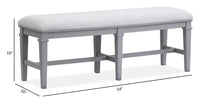Magnussen Home Charleston Harbor Gray Grey Extendable Rectangular Dining Table With 4 Side Chairs Bench And Server