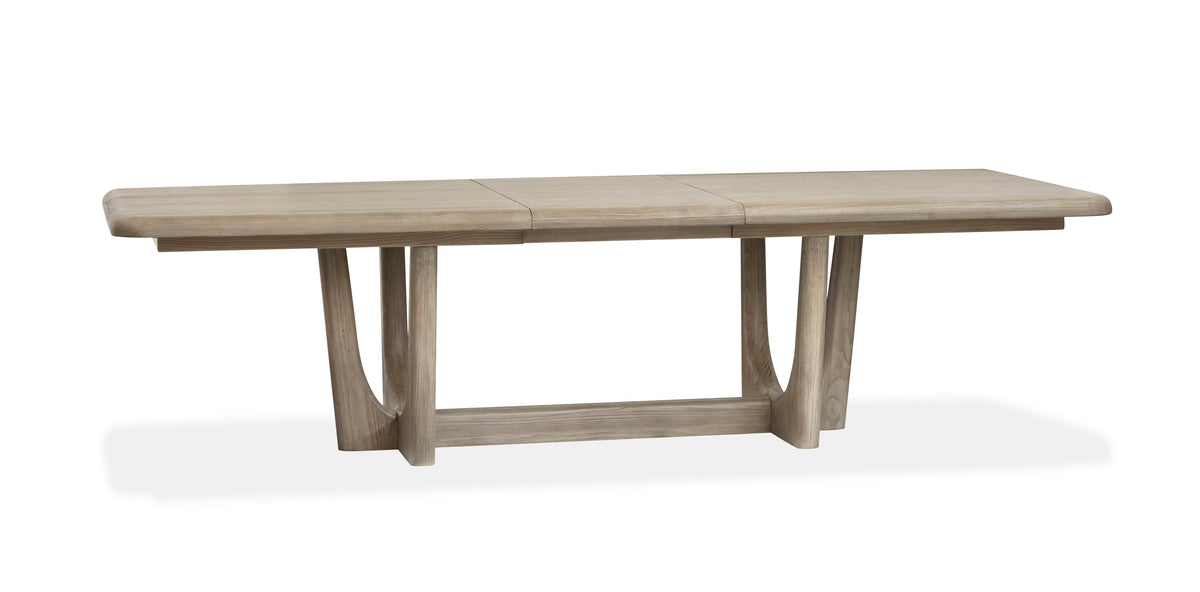 Magnussen Home Braelyn Dorian Grey Extendable Trestle Dining Table With 2 Side Chairs 2 Host Chairs And Server