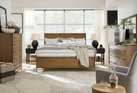 Magnussen Home Lindon Belgian Wheat And Coffee Bean King Panel Bed